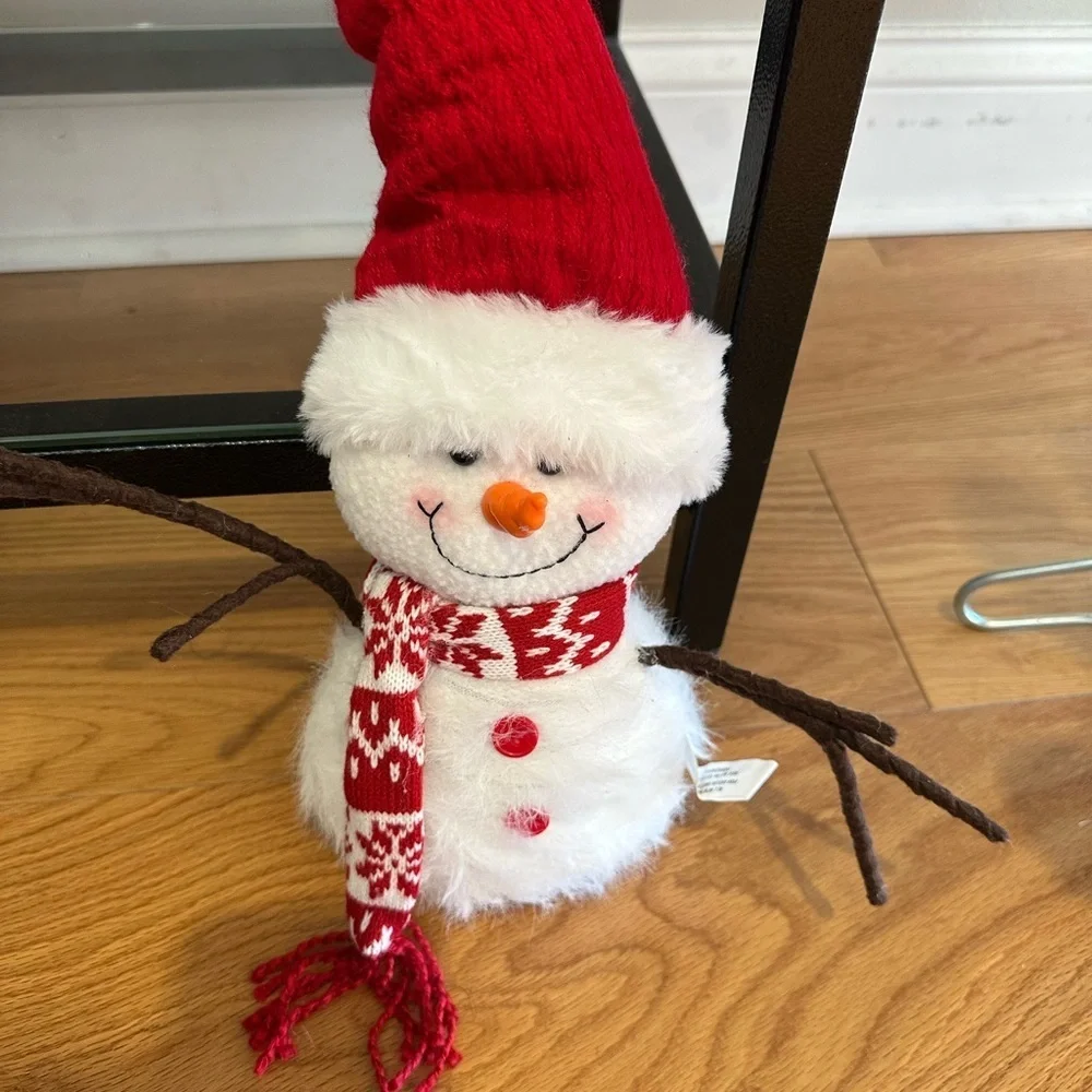 Burton Black and White Snowman Plush